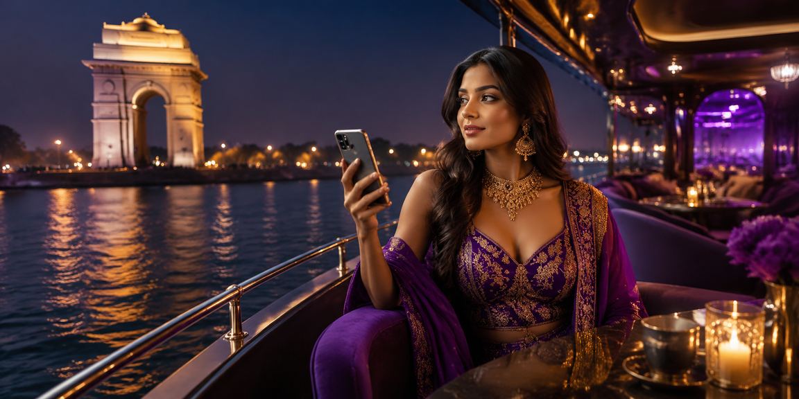 A delighted Indian player celebrating a VIP promotion at a casino