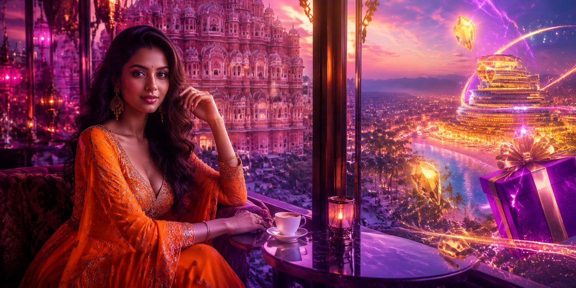 Entertainment casino scene at Jaipur Hawa Mahal