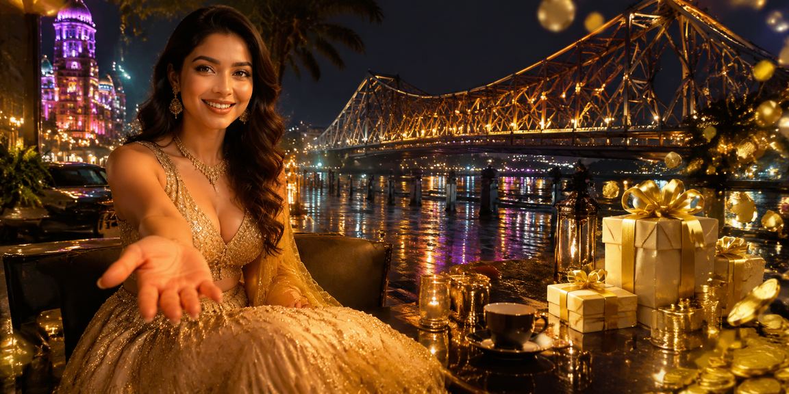 Kolkata VIP player celebrating exclusive promotions wearing lehenga